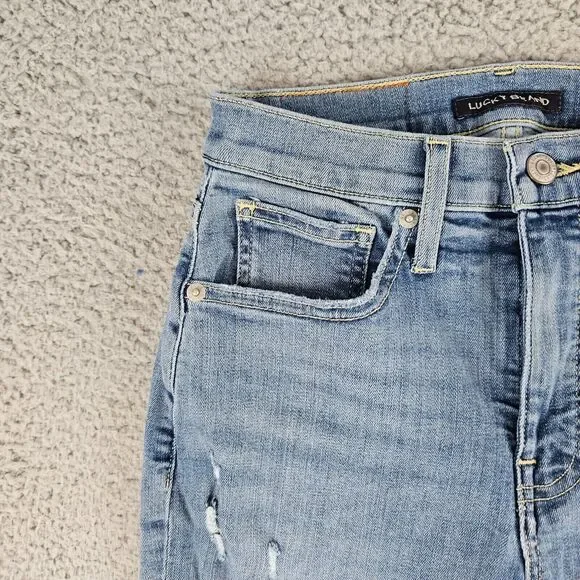 Lucky Brand Jeans Womens 26x29‎ Blue Bridgette High Rise Skinny Denim Light Wash - Picture 2 of 16